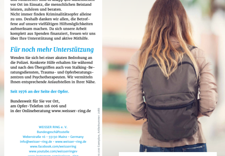 Cover des Flyers Stalking 2025